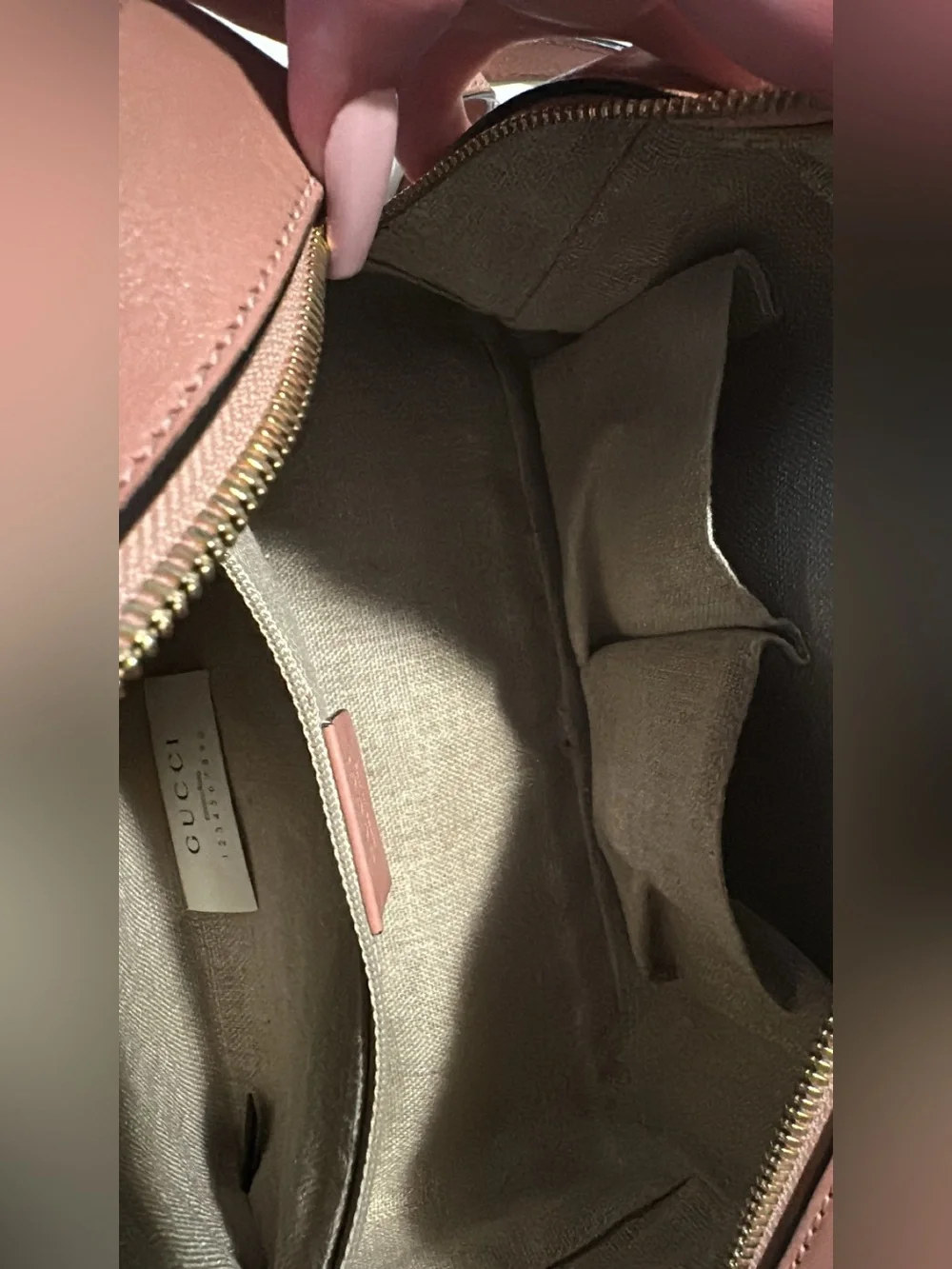 Gucci Pink Microguccissima top handle crossbody purse